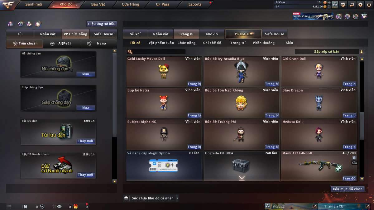 shop acc cf uy tin gia re